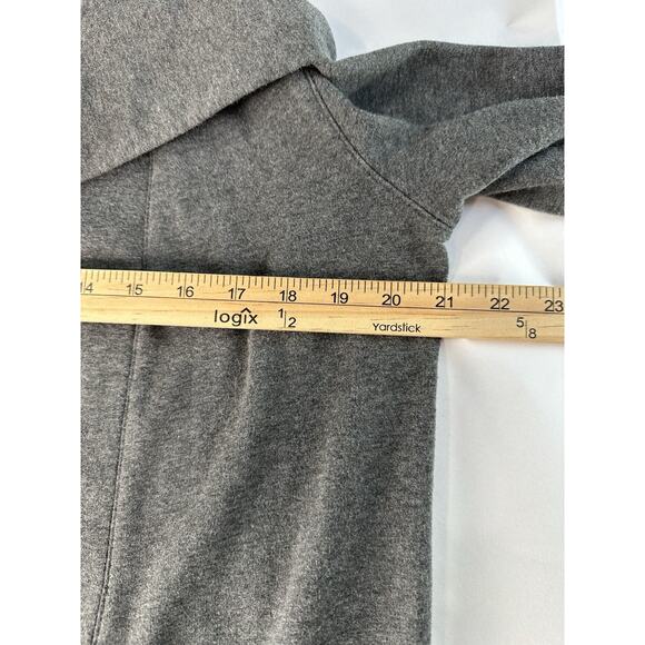 ANN TAYLOR LOFT Cardigan XS Open Front Hooded Cotton Blend Gray Classic - Picture 14 of 16